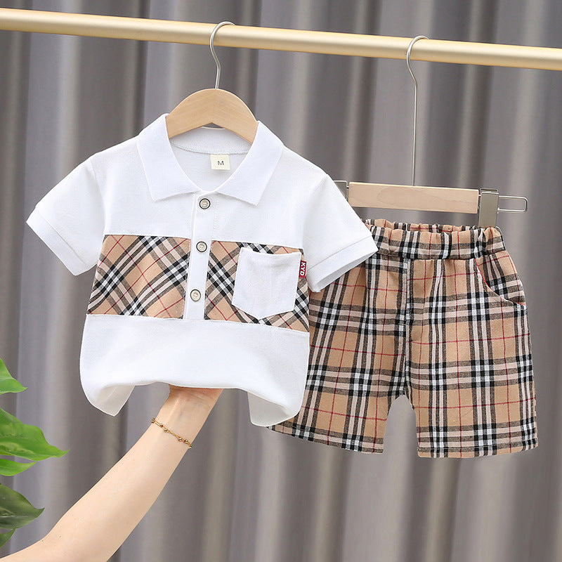 Wholesale of Boys' Cotton Polo Shirts and Shorts Sets
